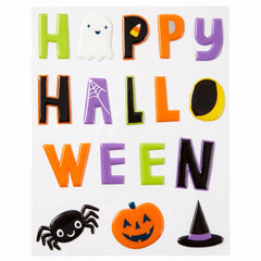 Halloween Friends "Happy Halloween" Gel Cling Decals, 17-Piece Set