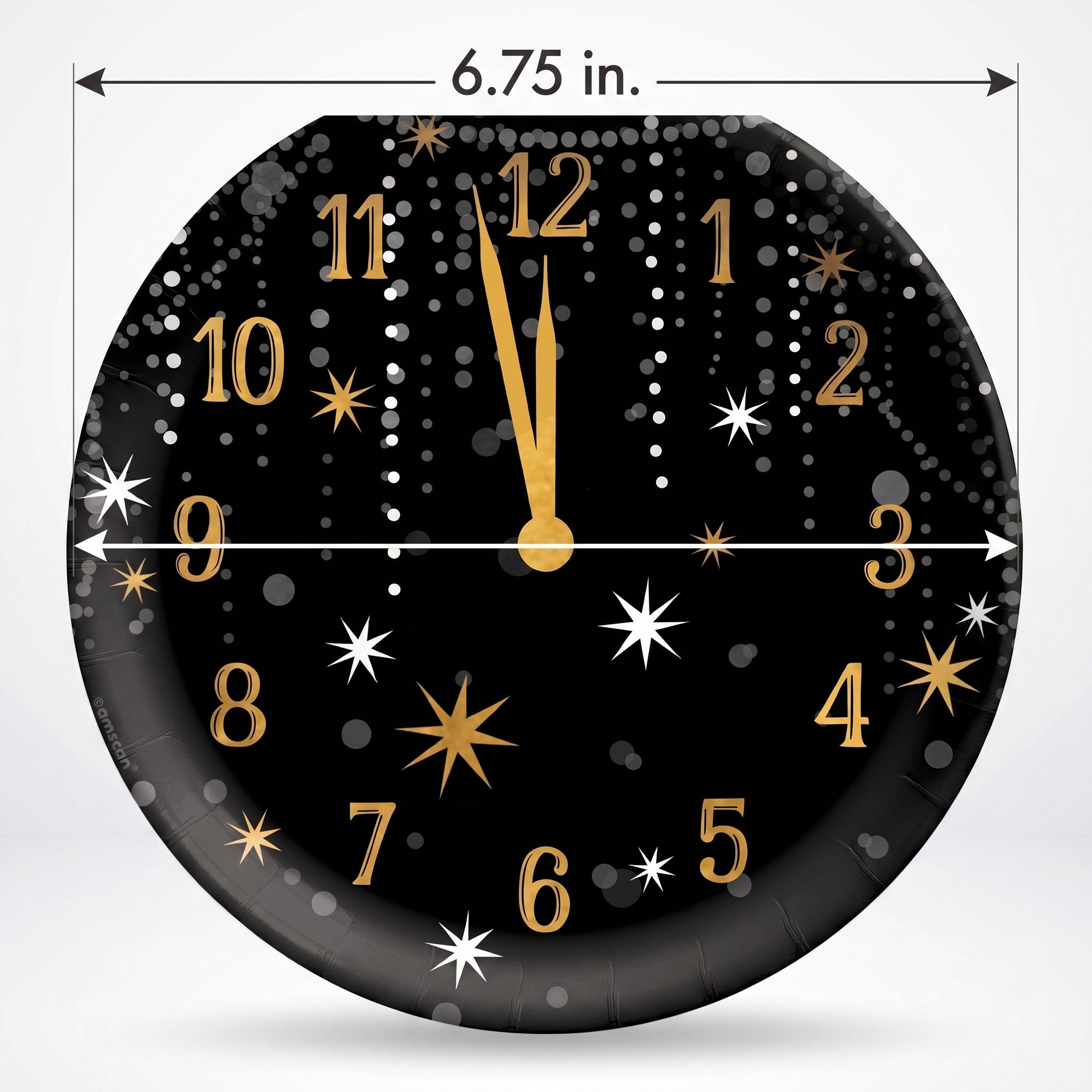 Midnight Hour New Year's Eve Paper Plates - 6.75"