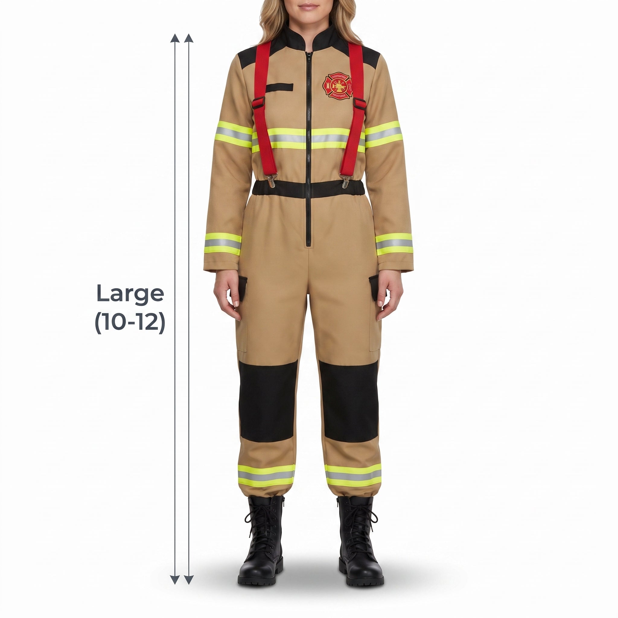 Women's Fiery Firefighter Halloween Costume - Adult L (10-12)