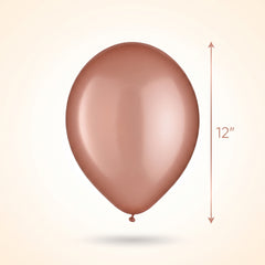 Pearl Rose Gold Latex Balloons - 12 In. | 15 Count