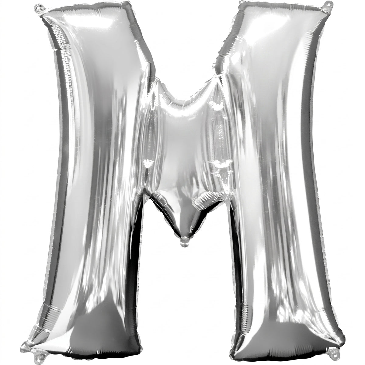 Silver Metallic Letter "M" Foil Balloon