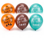 Wilderness Adventure Latex Balloons for Baby's First Birthday, 12-Inch, 6-Pack