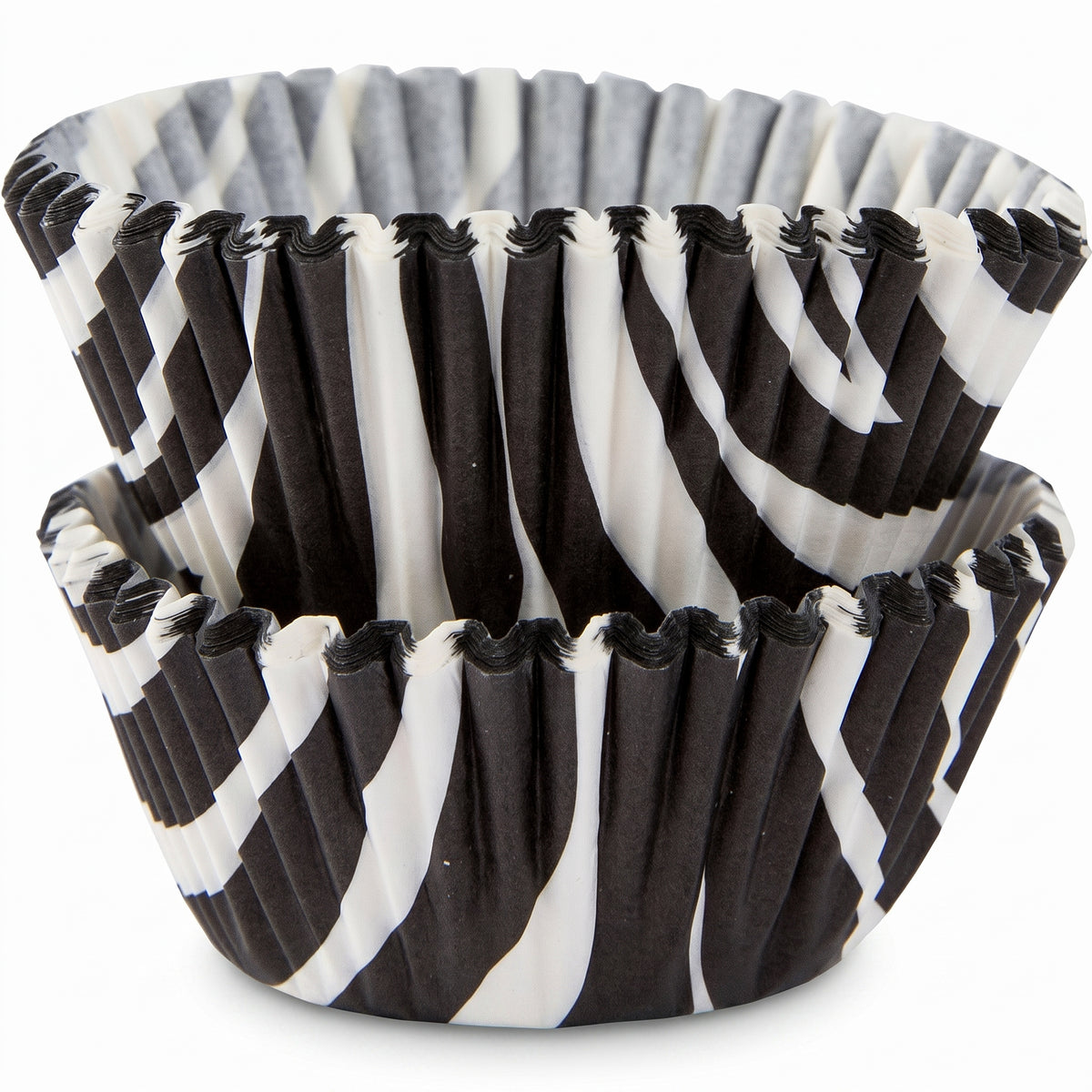 Mini Zebra Print Baking Cups