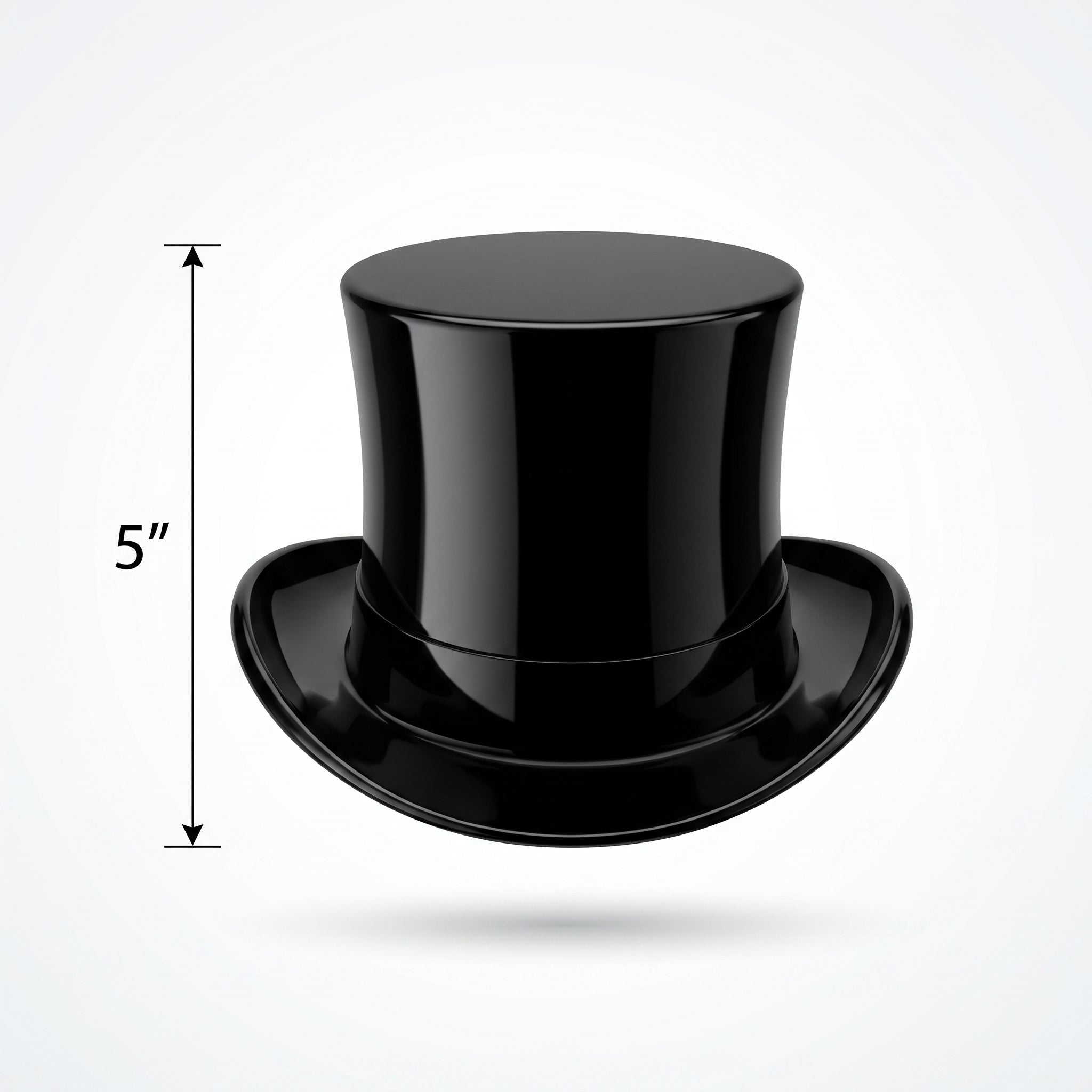 Shiny Black Top Hat - Classic Hollywood Costume Accessory
