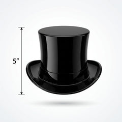 Shiny Black Top Hat - Classic Hollywood Costume Accessory