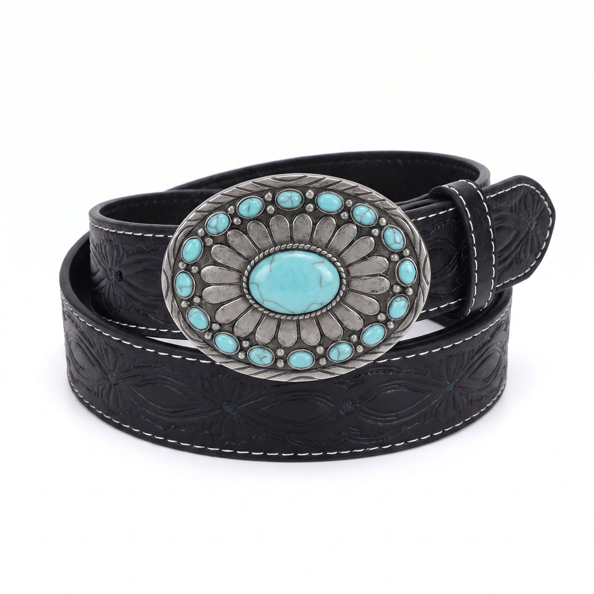 Western Turquoise Belt - Faux Leather Costume Accessory