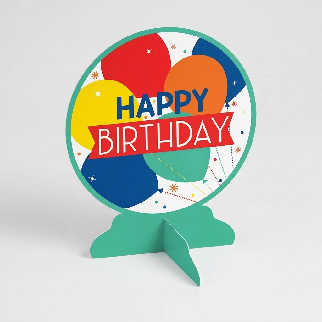 Colorful Balloon Fest Birthday Table Decoration