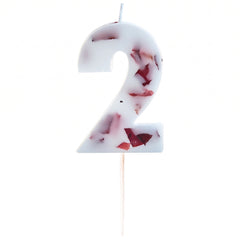 Ginger Ray Pressed Petal Number 2 Birthday Candle