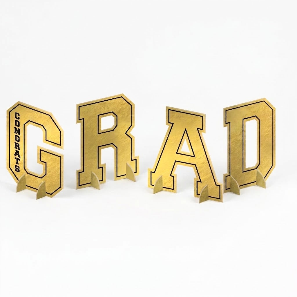 Gold Foil "Congrats Grad" Centerpiece Letter Pack