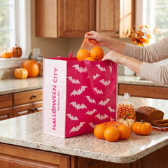 Pink Bat Reusable Halloween Tote Bag