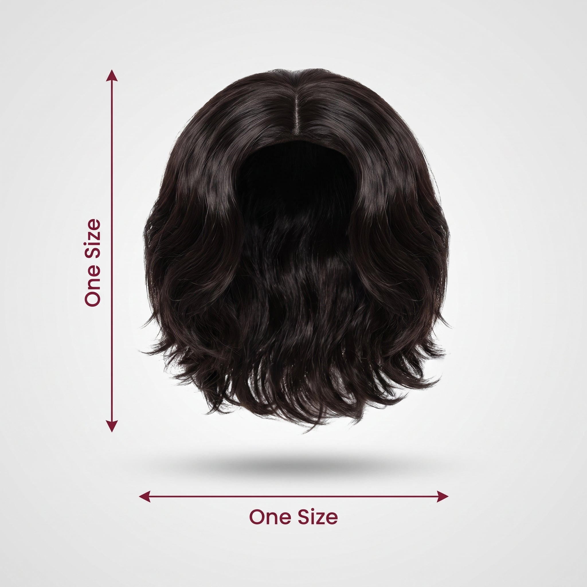 Men's Wavy Dark Hair Wig - Halloween Costume Accessory