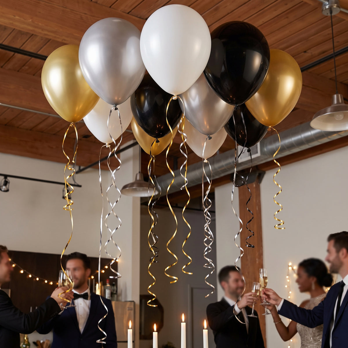 Luxe Mixed Color Latex Balloons, 11-Inch, 15-Pack