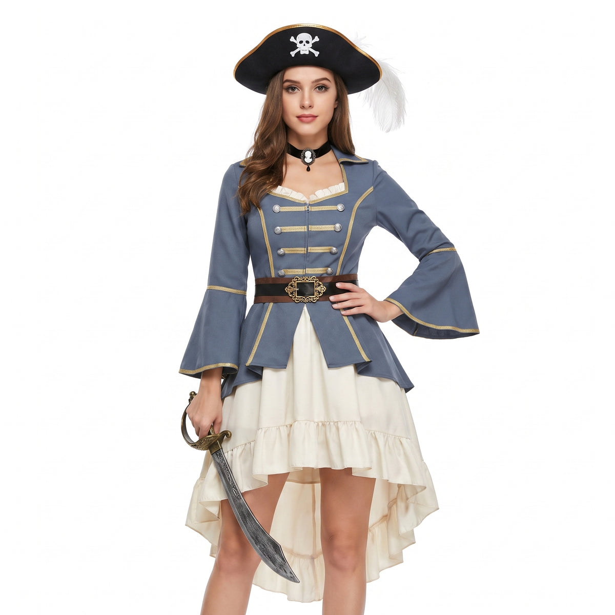 Elegant Posh Pirate Women's Halloween Costume - Adult L (10-12)