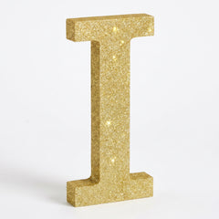 Glitter Gold Letter "I" Standing Sign - 4-Inch Party Decoration