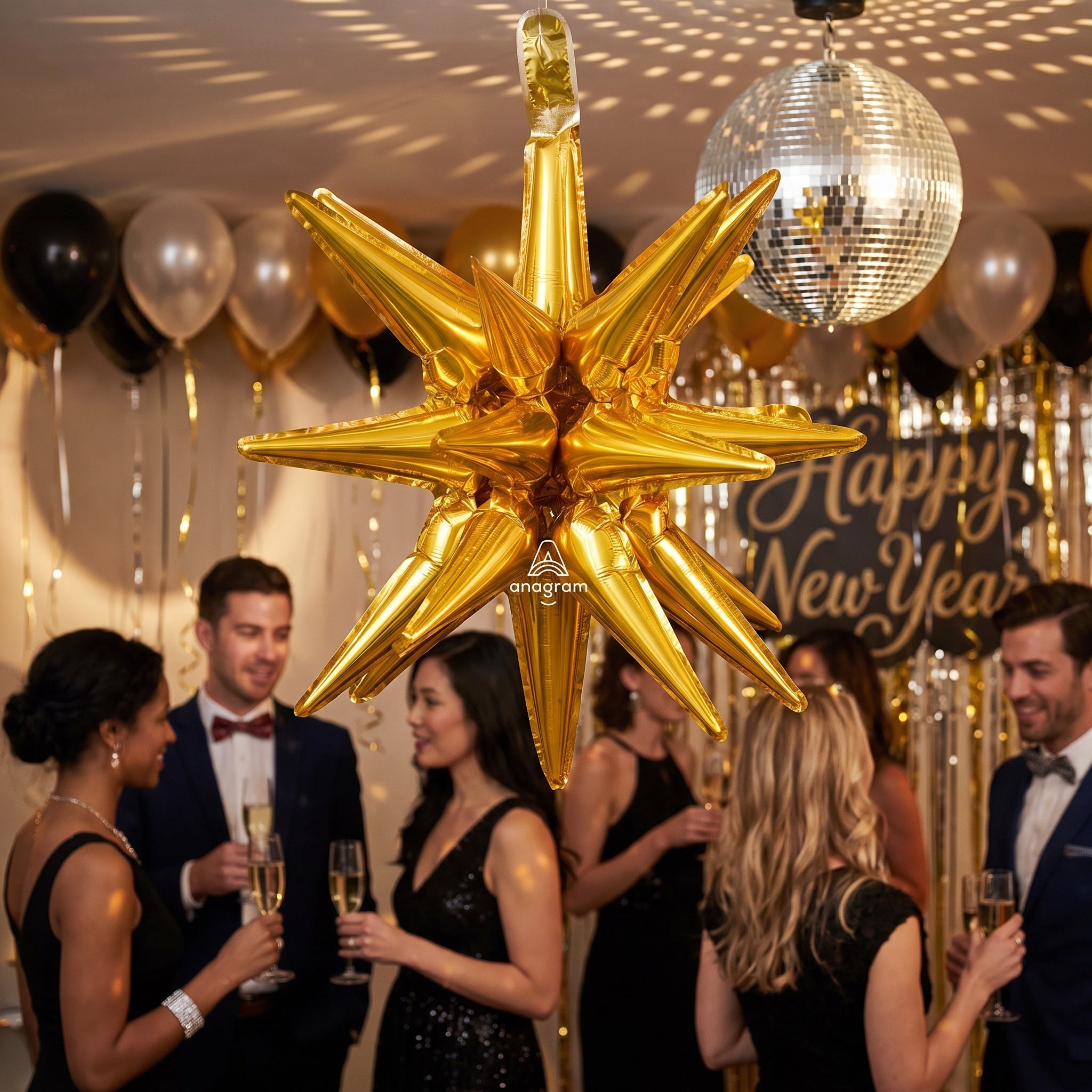 Gold Magic Star Foil Balloon - 18 Inch