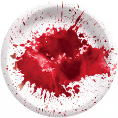 Get Axed Halloween Blood Spatter 6.75" Round Plates