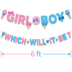 "Girl or Boy?" Gender Reveal Letter Banner Set
