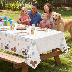 Playful Pups Plastic Table Cover