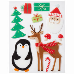 Christmas Kids' Gel Window Clings - Festive Holiday Decorations