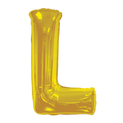 34" Gold Letter - L Balloon