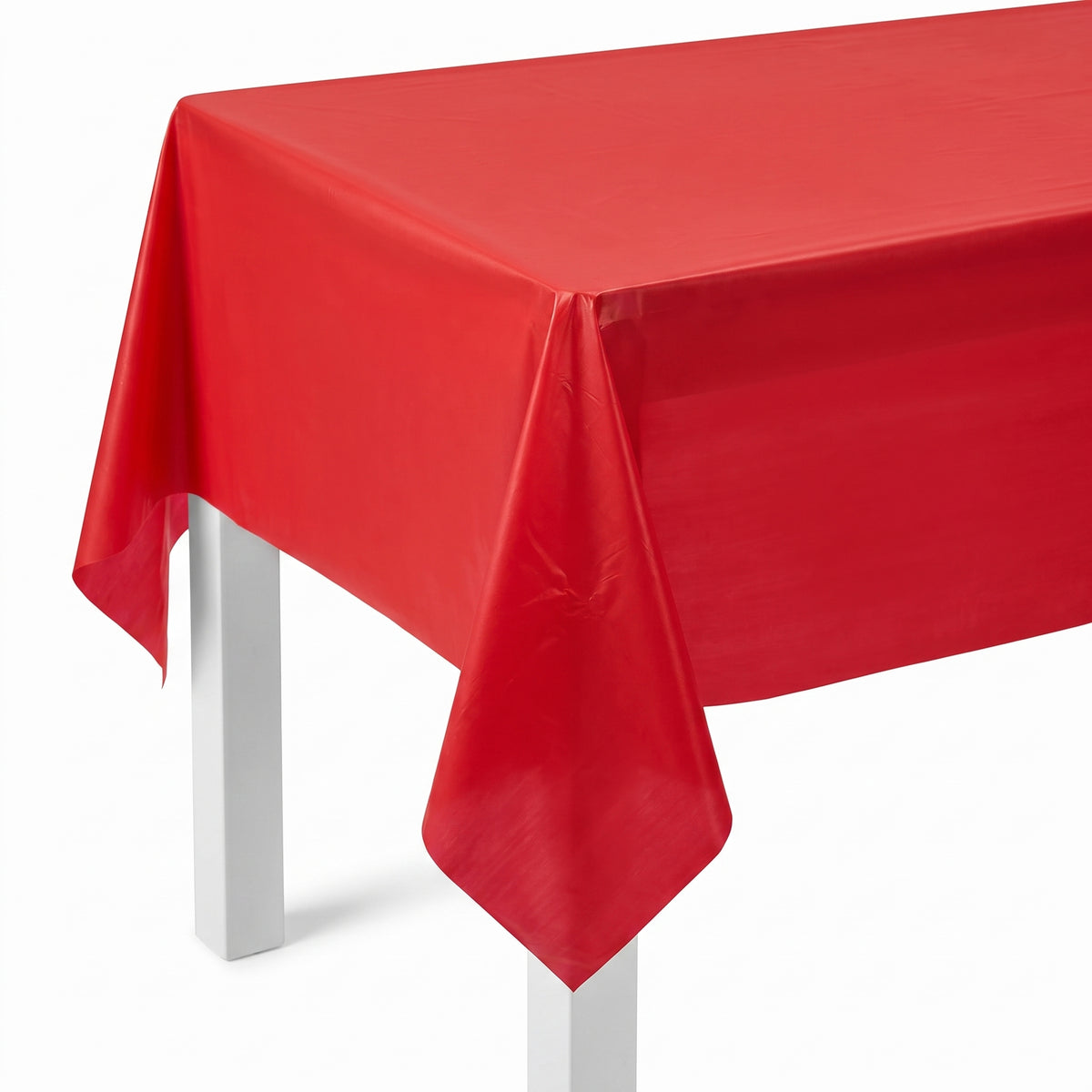 Apple Red Plastic Table Roll - 40" x 100'