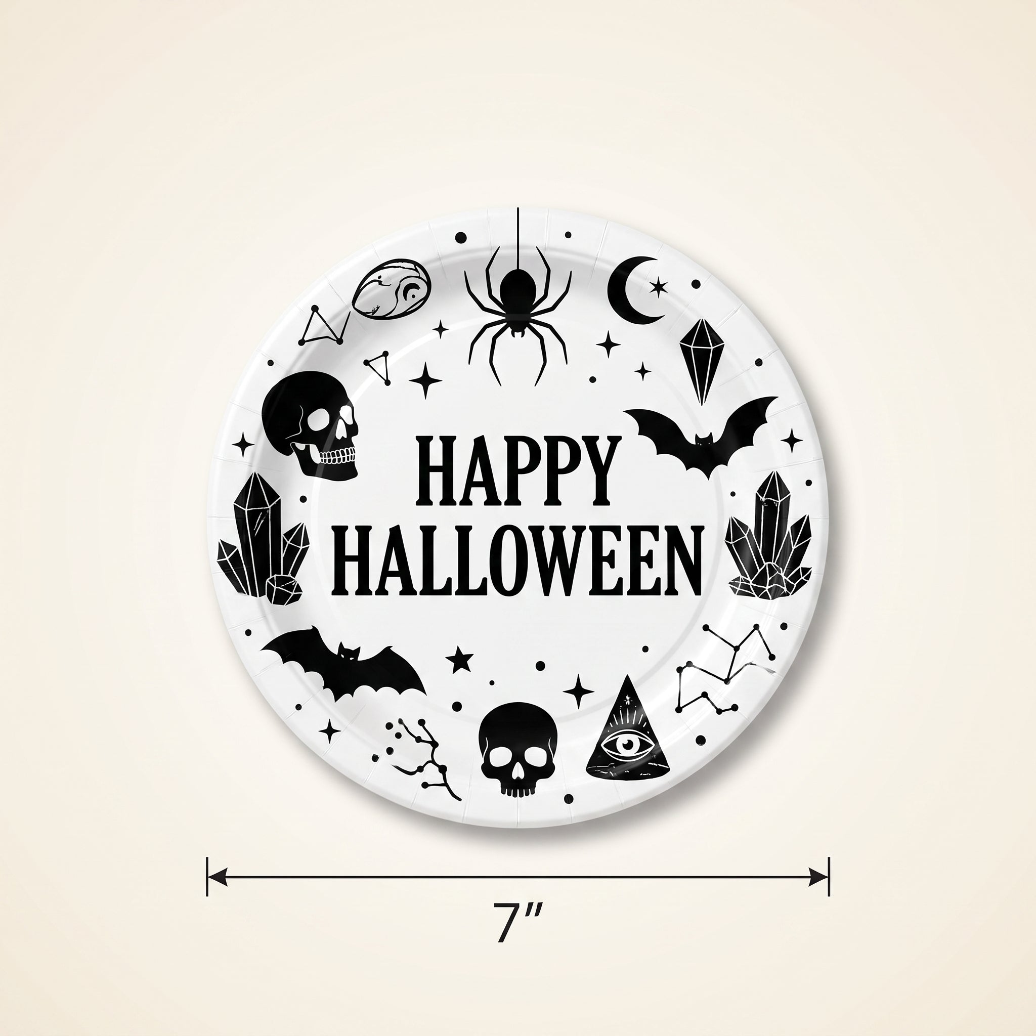 Spellbound Halloween 7" Round Paper Plates