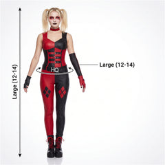 Adult Harley Quinn Costume - Suicide Squad 2 Halloween Edition - Adult L (12-14)