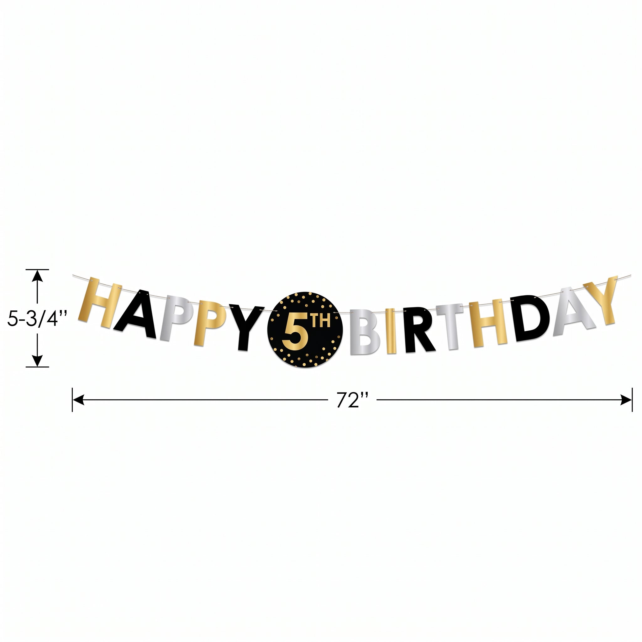 Add an Age Confetti Wishes Happy Birthday Banner