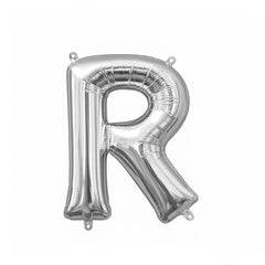 Silver Letter "R" Foil Balloon | 16" Air-Filled
