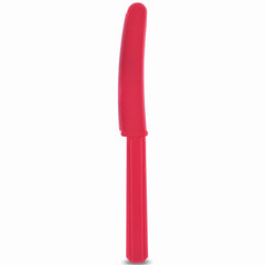 Vibrant Red Plastic Knives - Economy Pack - 7.5 in.