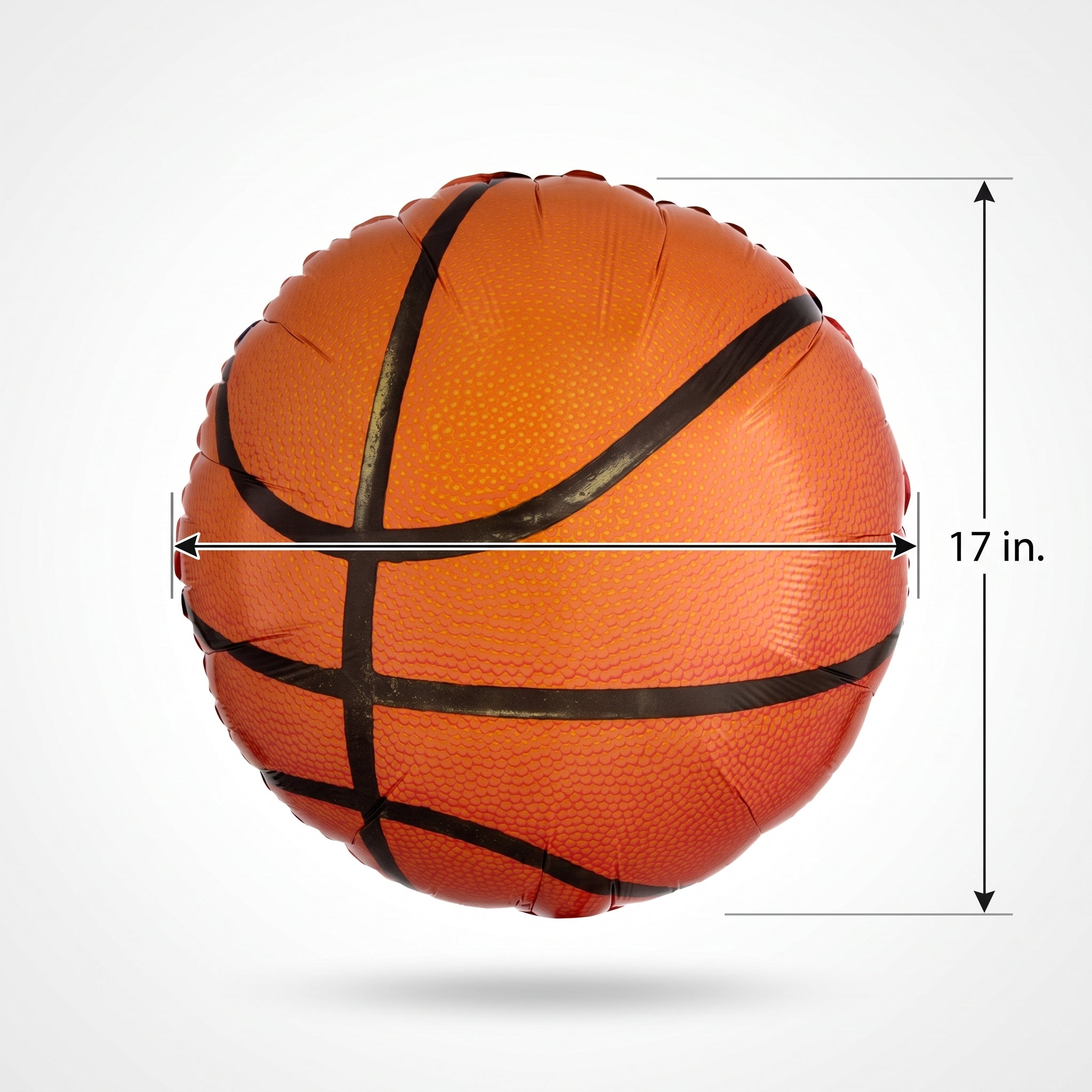 17-Inch Foil Basketball Mylar Balloon