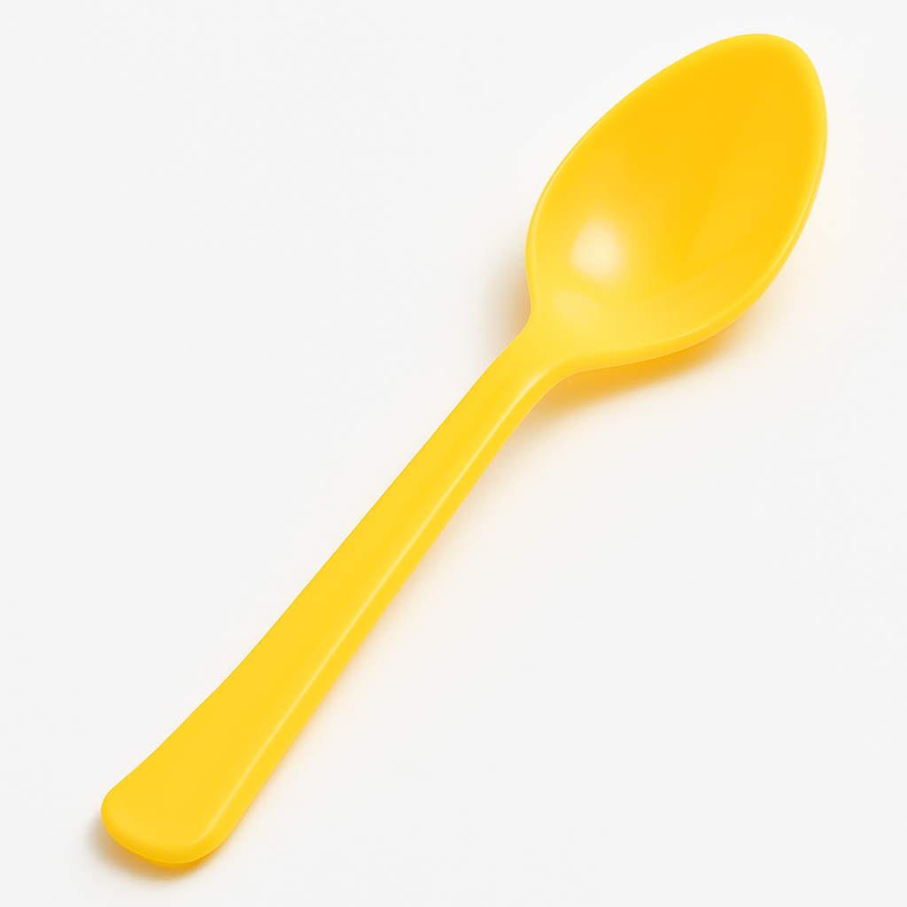 Sunny Yellow Plastic Spoon