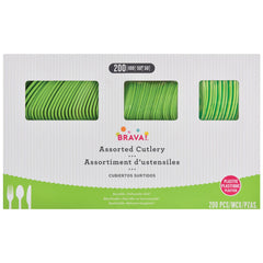 Little Gym - Kiwi Green Assorted Plastic Cutlery Set - 200 Ct.