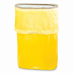 Yellow Pop-Up Fling Bin - 13 Gallon Reusable Trash Container