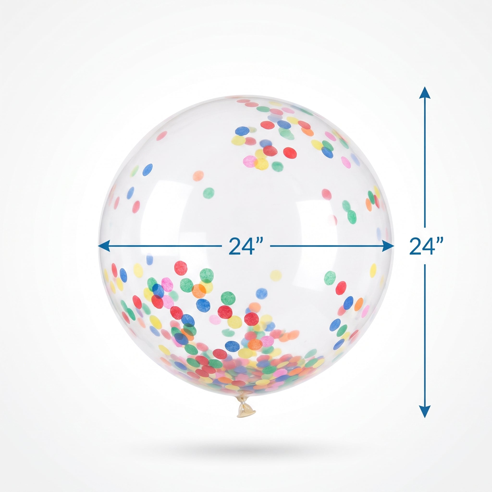 Confetti Multicolored Latex Balloons, 24-Inch, 2-Pack