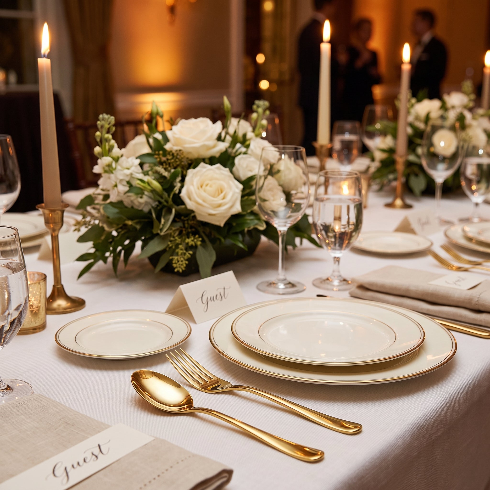 Elegant Gold Spoon and Fork Set