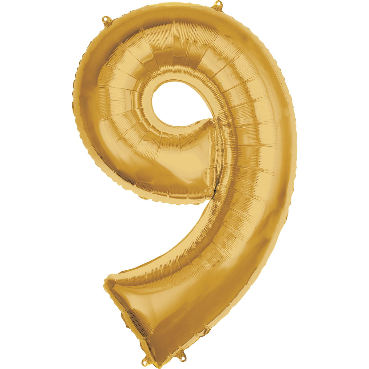Giant 50" Gold Number 9 Foil Balloon - Metallic Celebration Decor