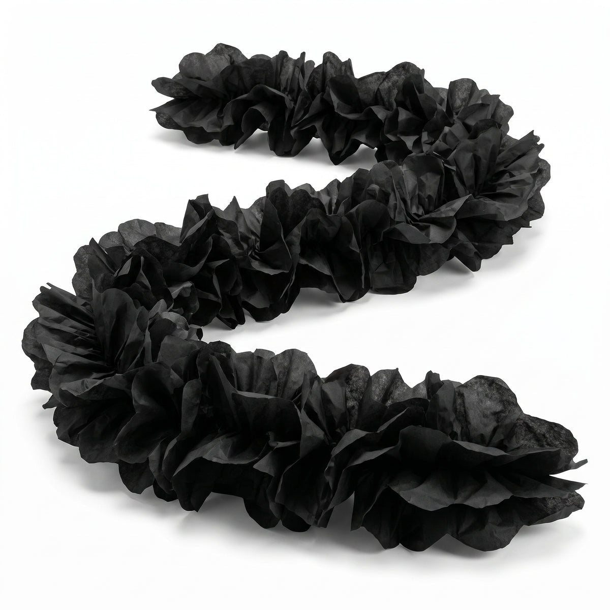 Jet Black Tissue Paper Garland