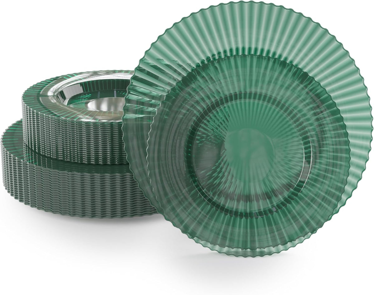 Gemstone Collection Emerald 9 & 11 Inch Plates - 40 Ct. each
