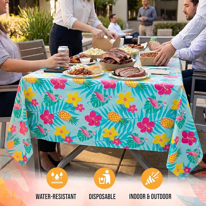 Summer Luau Table Cover - 54" x 108"