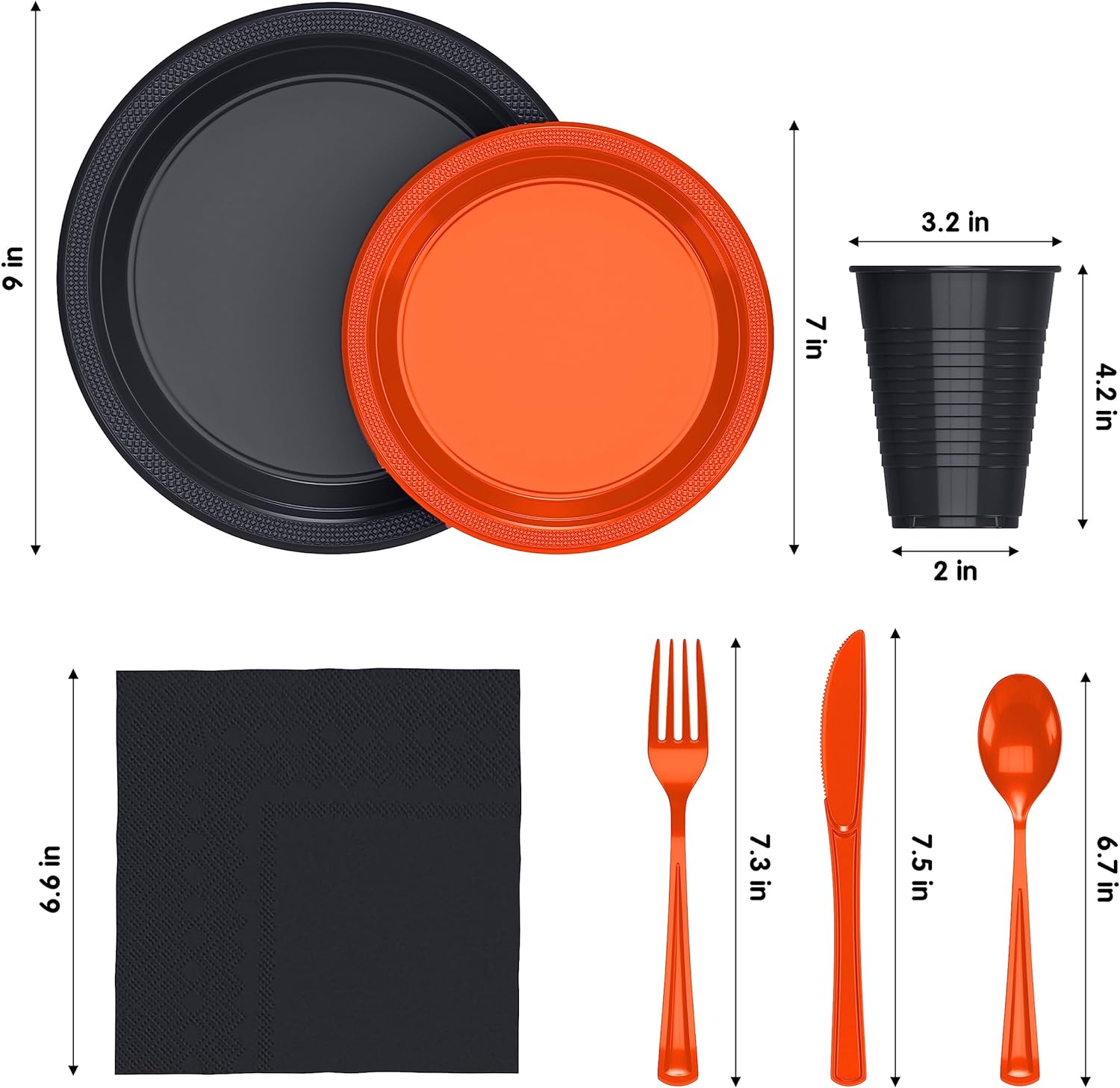 350 pcs Disposable Tableware Set Halloween