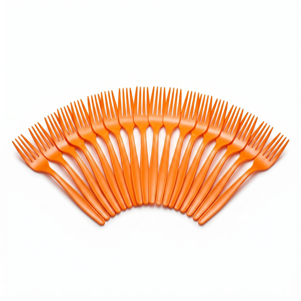Orange Plastic Forks - 7.5 In. | 20 Count