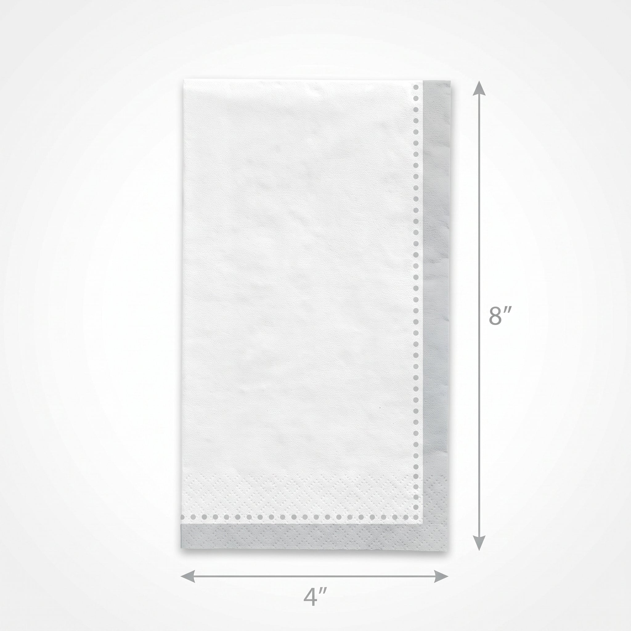 Premium Silver Guest Towel Napkins - 20 Count