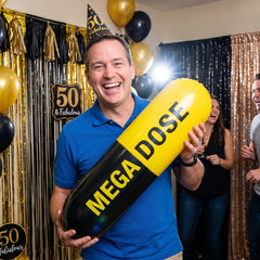 Over the Hill "Mega Dose" Inflatable Pill Prop for Birthday Parties