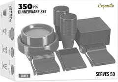 350 Solid Color Tableware Combo - silver