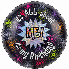"It's All About Me" Birthday Mylar Balloon - 18-Inch Foil