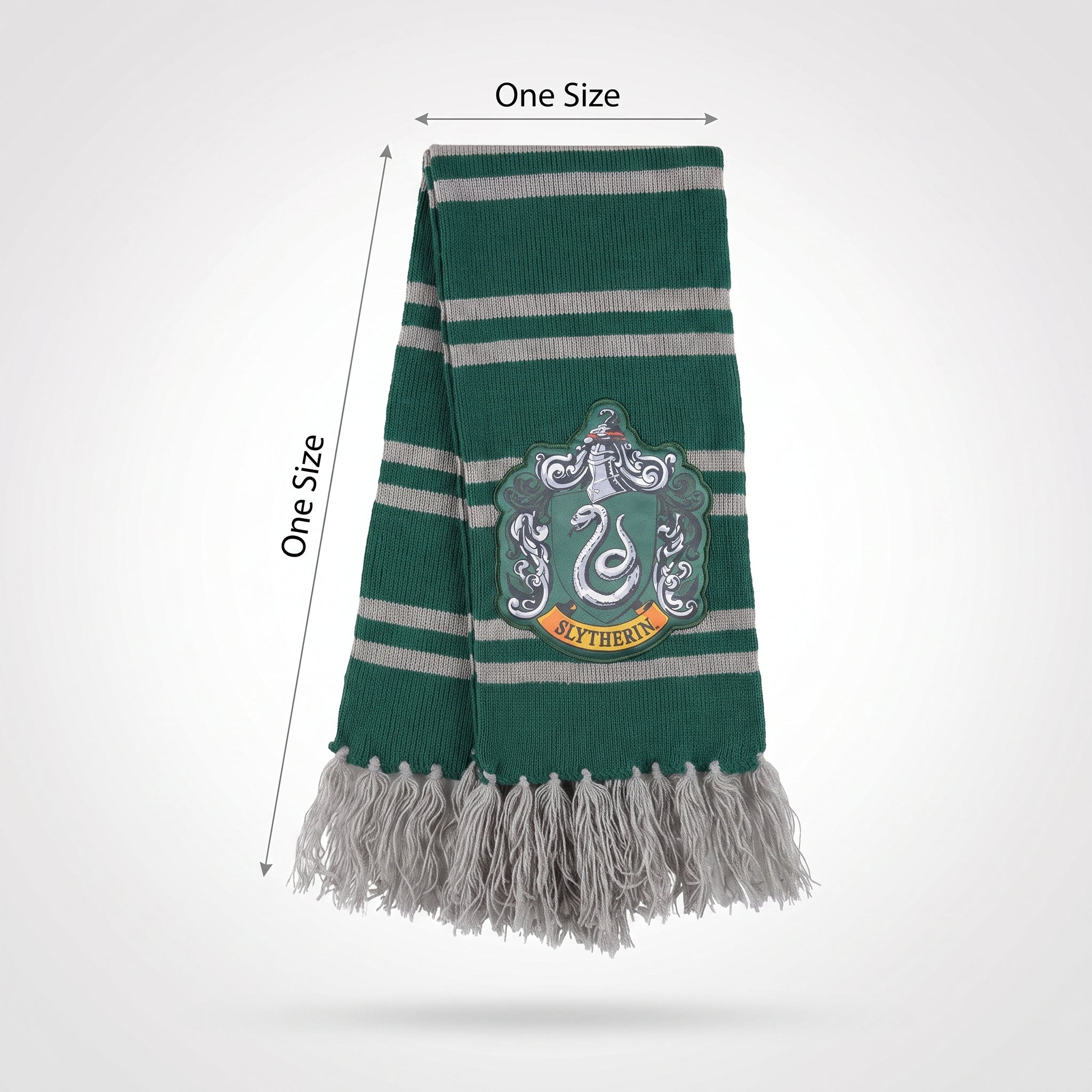 Harry Potter Slytherin Scarf - Green and White Striped Costume Accessory