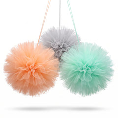 Soft Jungle Tulle Fluffy Decorations for Baby Shower - 3 Pack