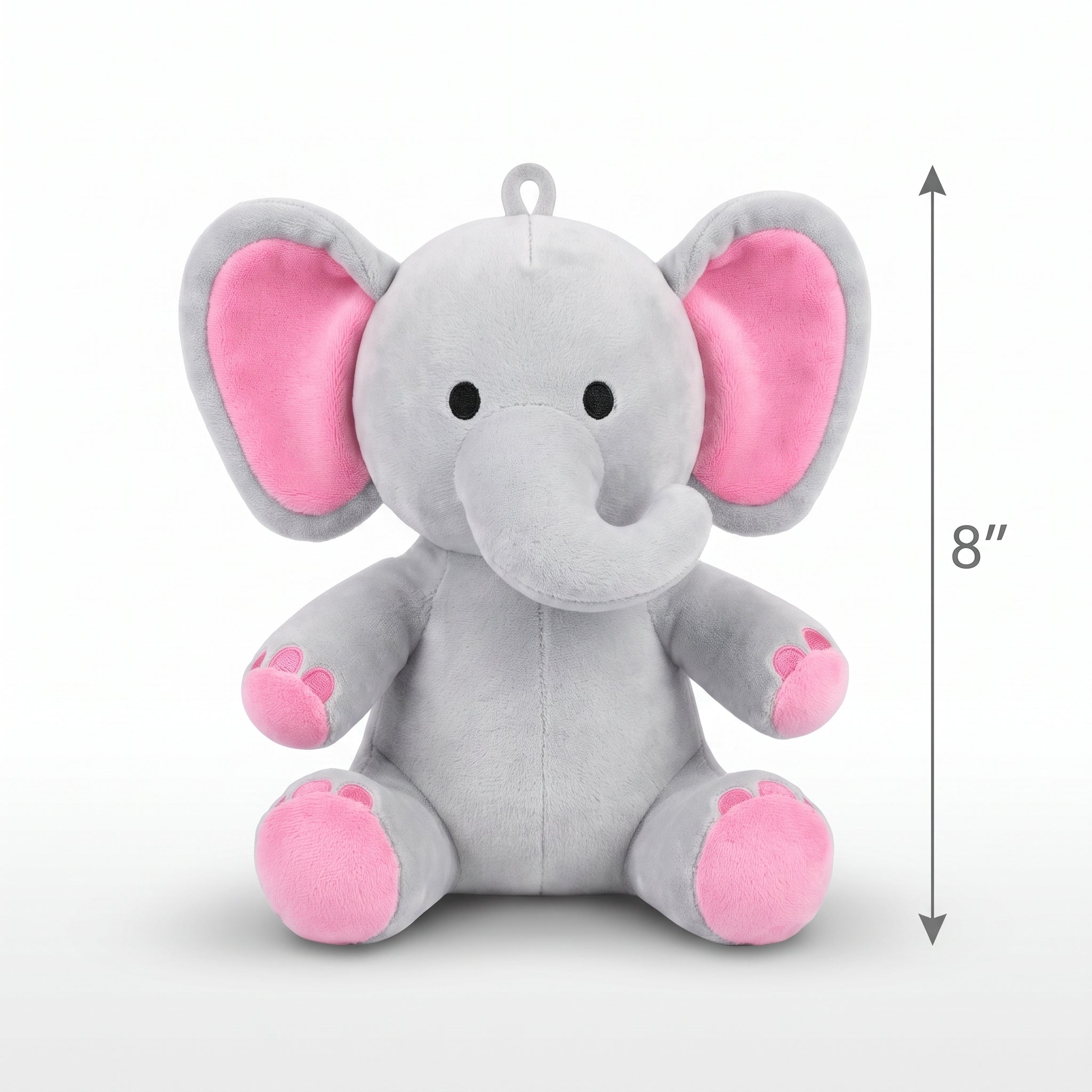 Elephant Plush Balloon Weight Accessory with Pink Accents