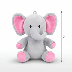 Elephant Plush Balloon Weight Accessory with Pink Accents